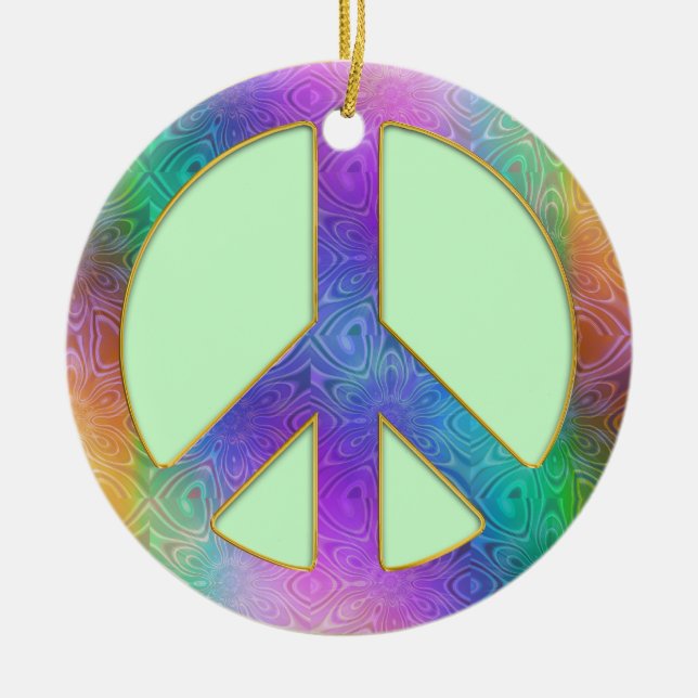 Peace Begins Within Christmas Tree Ornament (Front)