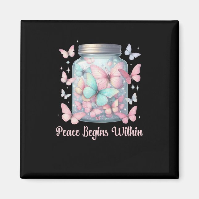 Peace Begins Within  Magnet (Front)