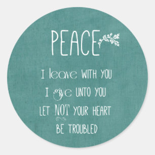 Peace Bible Verse Classic Round Sticker
