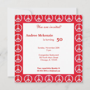 Peace Birthday Invitation
