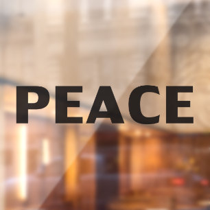 Peace black minimalist modern simple elegant window cling