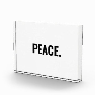 Peace black minimalist typography anti war photo block