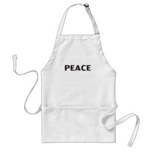 Peace black white minimalist modern simple standard apron