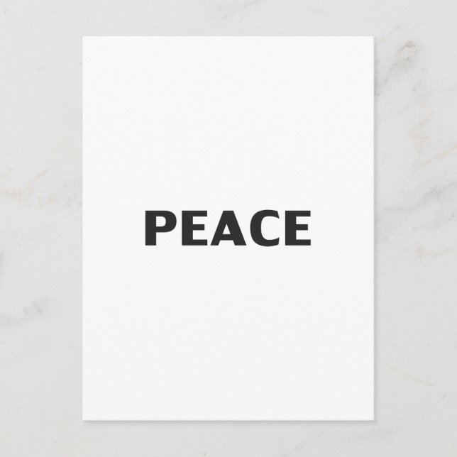 "Peace" black white Postcard (Front)