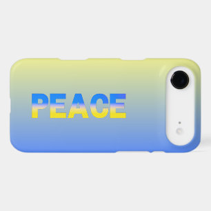 PEACE blue and yellow Ukraine Inspired modern chic