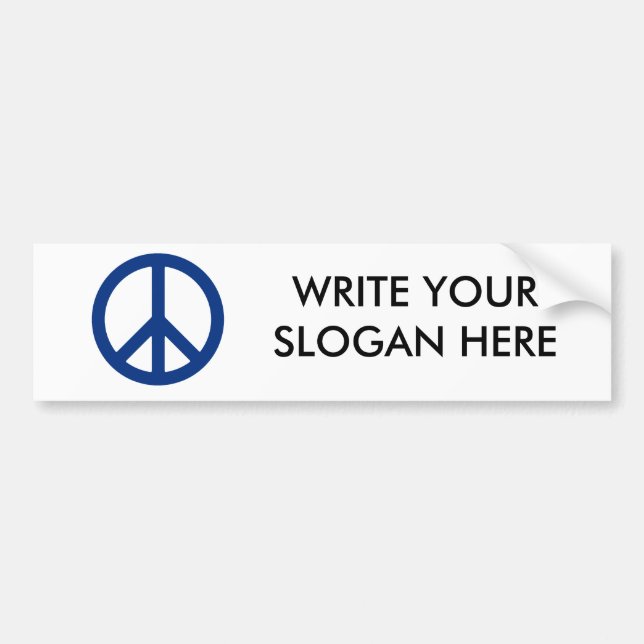 peace blue bumper sticker (Front)