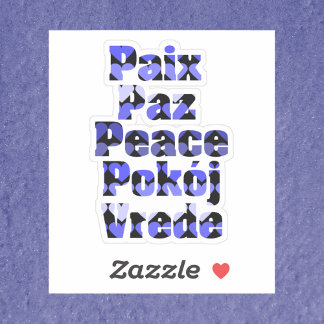 Peace Blue Hearts Many Languages