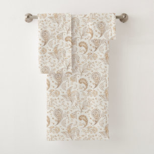 Peace Bohemian Hippie Sixties Paisley Bath Towel Set