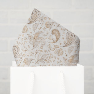Peace Bohemian Hippie Sixties Paisley Birthday Tissue Paper
