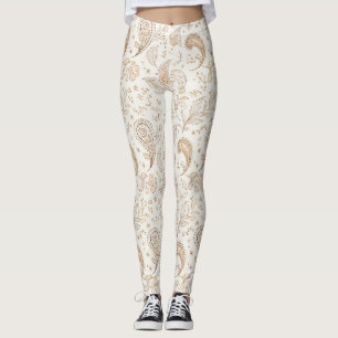 Peace Bohemian Hippie Sixties Paisley  Leggings