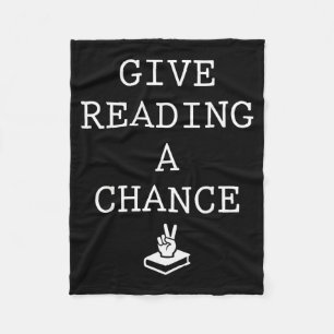 Peace bookworm librarian - reading quote men women fleece blanket
