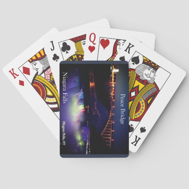 Peace Bridge & Niagara Falls Playing Cards (Back)