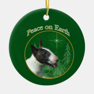 Peace Bull Terrier Ornament
