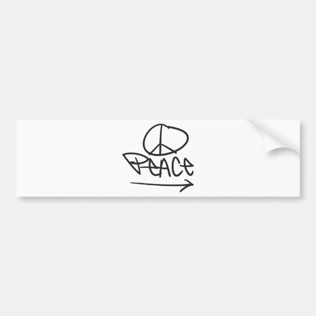 peace bumper sticker (Front)