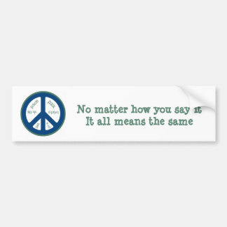 Peace Bumper Sticker