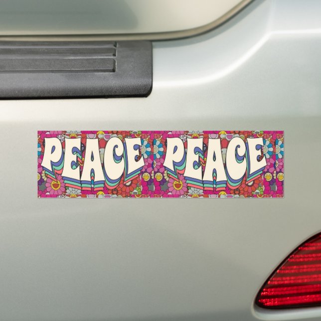 Peace Bumper Sticker (On Car)