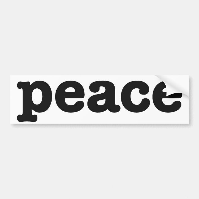 Peace Bumper Sticker (Front)