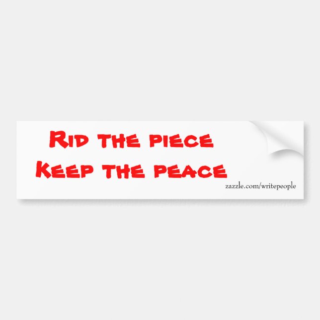 peace bumper stickers (Front)