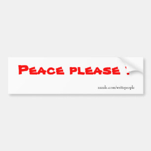 peace bumper stickers