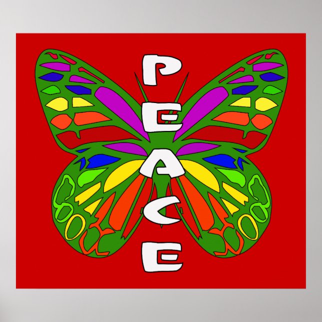 Peace Butterfly Poster (Front)