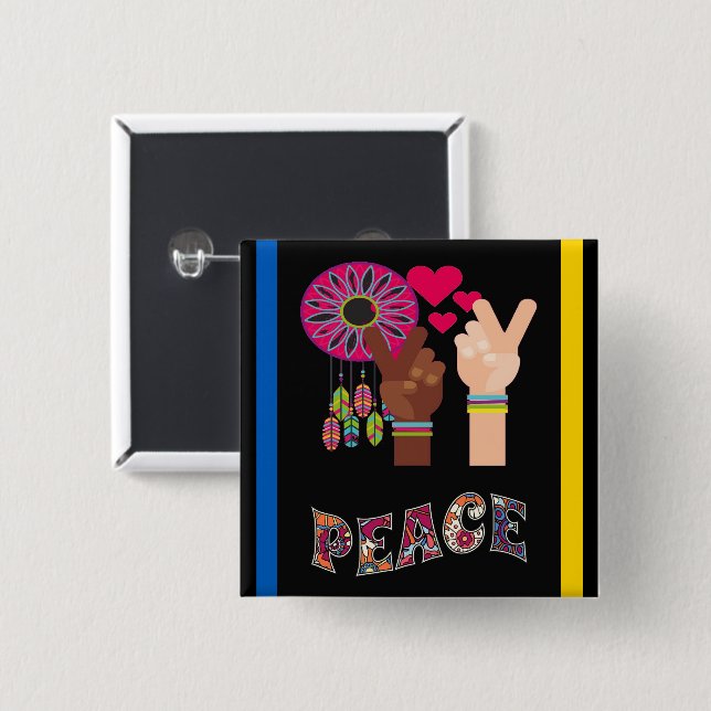 Peace Button (Front & Back)