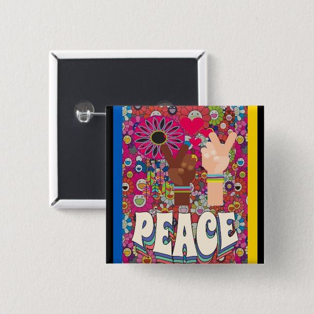 Peace Button (Front & Back)