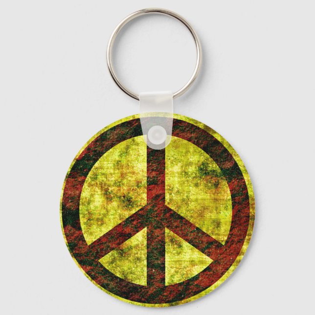 Peace Button Keychain (Front)