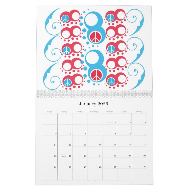 Peace Calender Calendar (Jan 2026)
