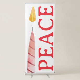 Peace Candle Christmas Banner