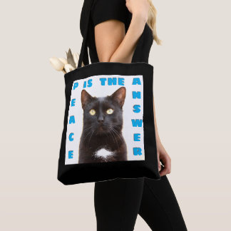 Peace - cat Tote Bag