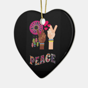 Peace Ceramic Ornament