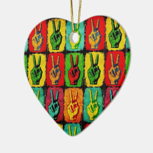 Peace Ceramic Ornament