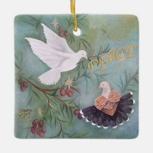 Peace ceramic ornament