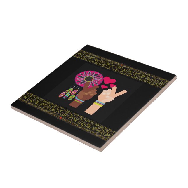 Peace Ceramic TIle (Side)