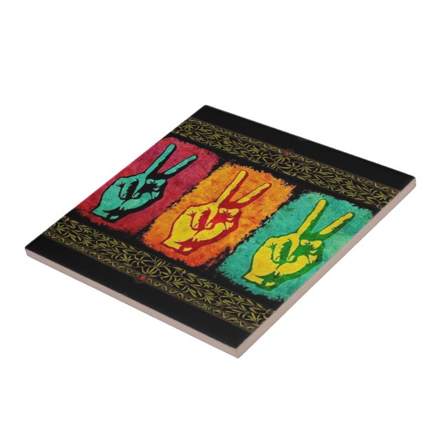 Peace Ceramic TIle (Side)