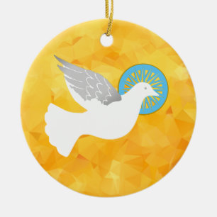 Peace Ceramic Tree Decoration