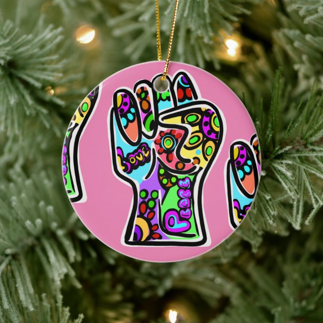 PEACE CERAMIC TREE DECORATION (Tree)