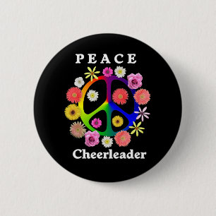 Peace Cheerleader 6 Cm Round Badge
