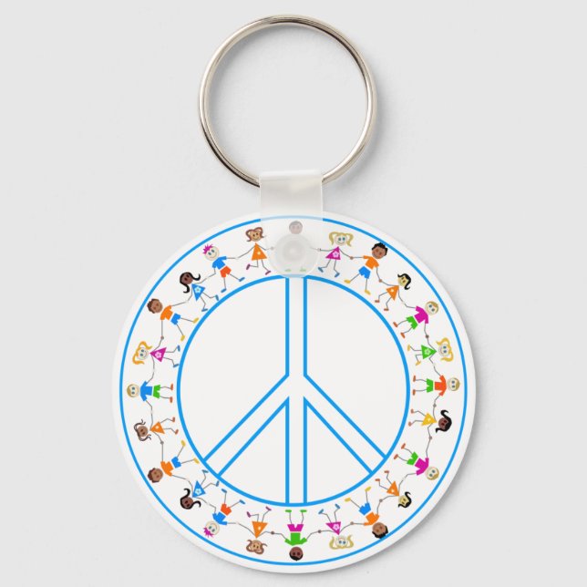 Peace -Children Around The World Key Ring (Front)