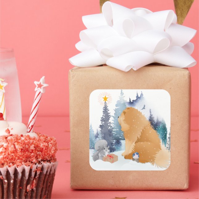 PEACE  Chow dog  2 sizes stickers (Party)