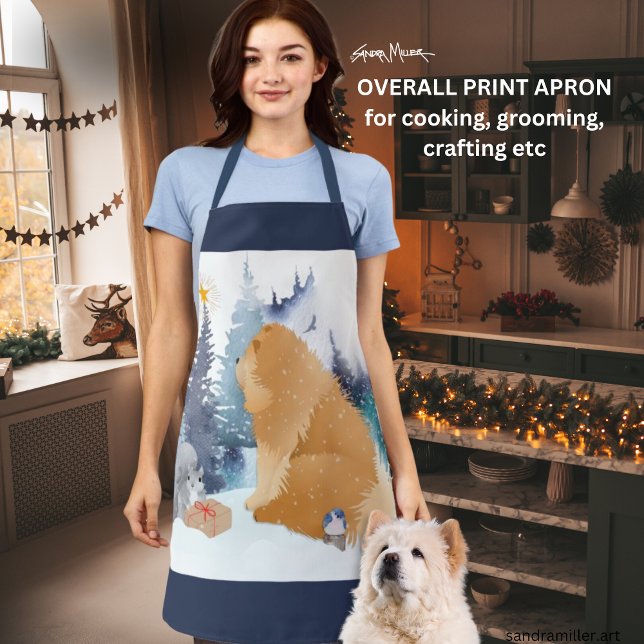 PEACE  Chow dog  holiday house flag Apron (Creator Uploaded)
