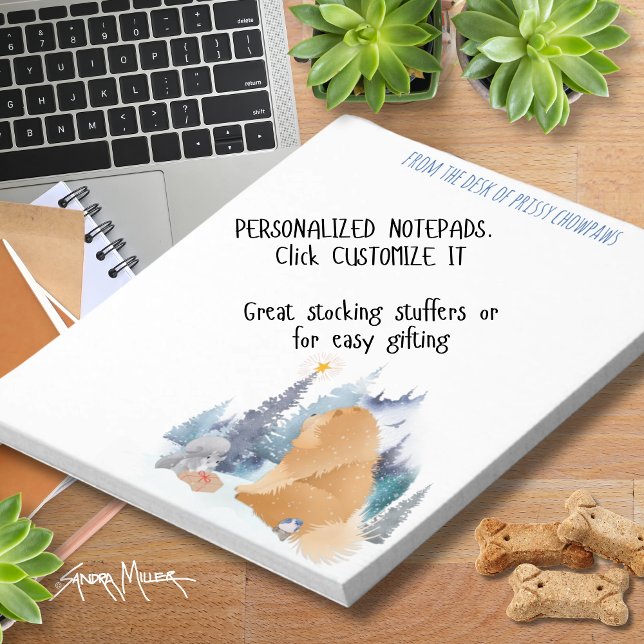 PEACE  Chow dog holiday  personalise text Notepad (Creator Uploaded)