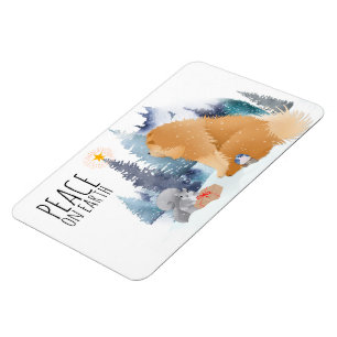 PEACE  Chow dog holiday photo magnet