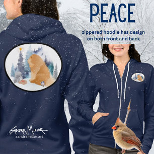 PEACE Chow hoodie back and front
