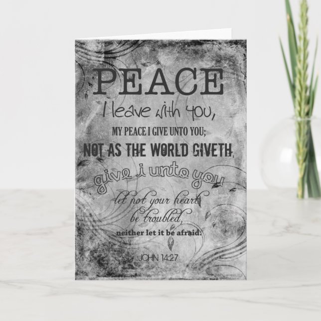 Peace Christian Thank You John 14:27 Card (Front)