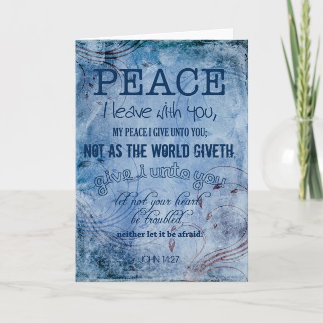 Peace Christian Thank You John 14:27 Card (Front)