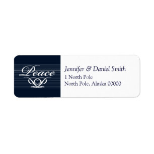Peace Christmas Greeting Card Label Stickers