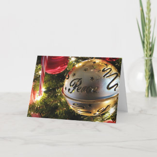 Peace Christmas Ornament Holiday Card