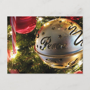 Peace Christmas Ornament Holiday Postcard