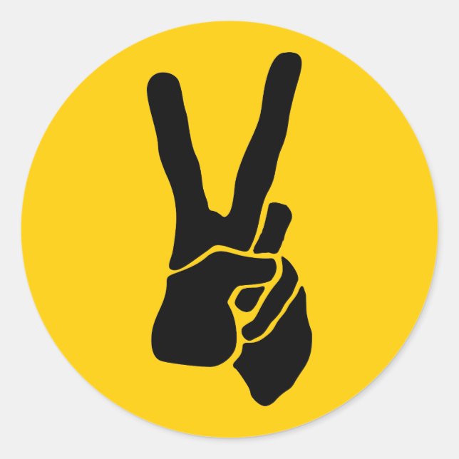 PEACE CLASSIC ROUND STICKER (Front)